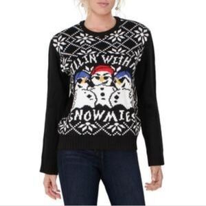 American‎ Stitch Ugly Christmas Sweater Snowman Women's Size Small